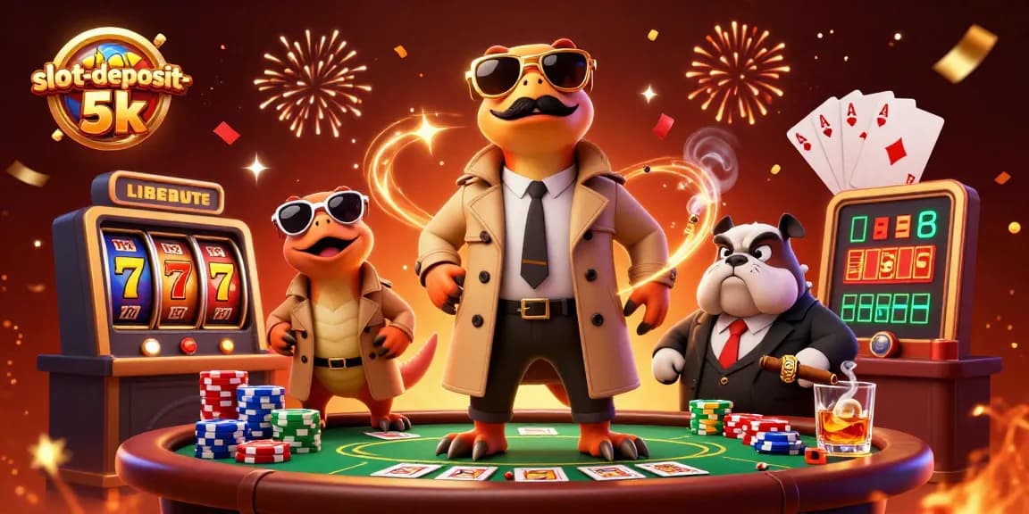 Experience the thrilling slot-deposit-5k action with raptors in a VIP casino scene