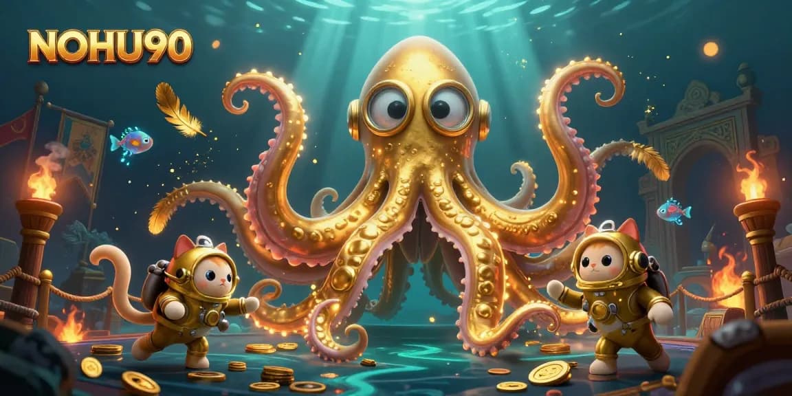 Experience exciting wins at NOHU90 with thrilling casino games and vibrant 3D character illustrations.