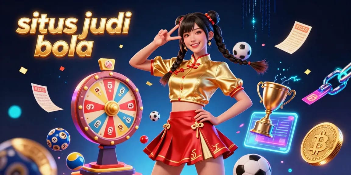 Engage in situs judi bola action surrounded by vibrant betting visuals and 3D gaming elements.