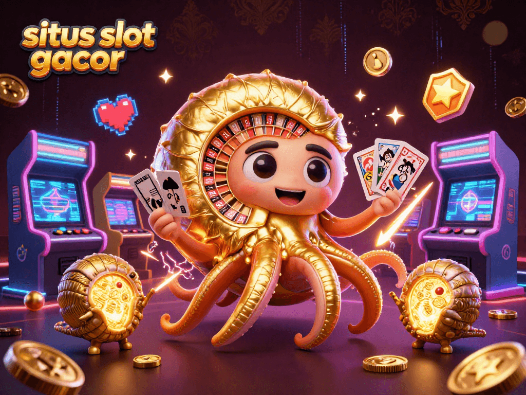 Engage with the thrilling world of situs slot gacor through this vibrant and dynamic casino illustration.