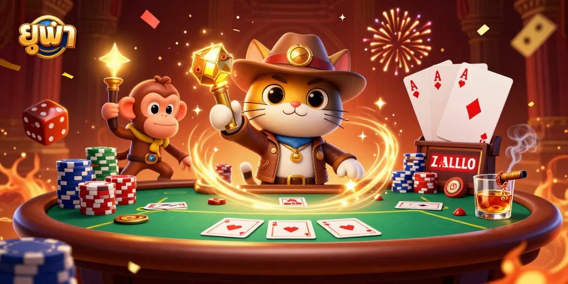Experience the excitement of ยูฟ่า with vibrant casino scenes and lively characters.