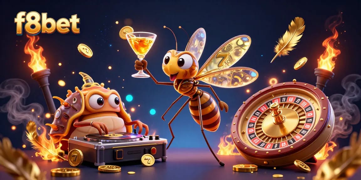 Join the exhilarating world of f8bet, where a frozen mosquito mascot and a trilobite DJ bring thrilling casino gaming to life!