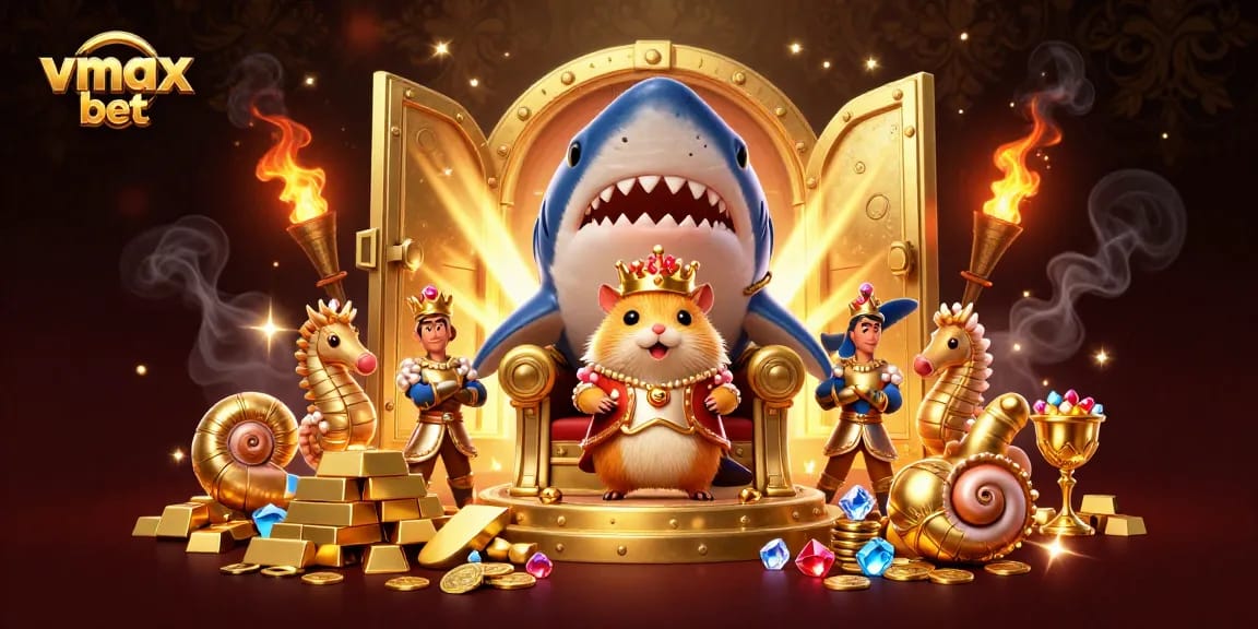 Win thrilling rewards at vmax bet with a vibrant illustration showcasing an opulent casino scene.