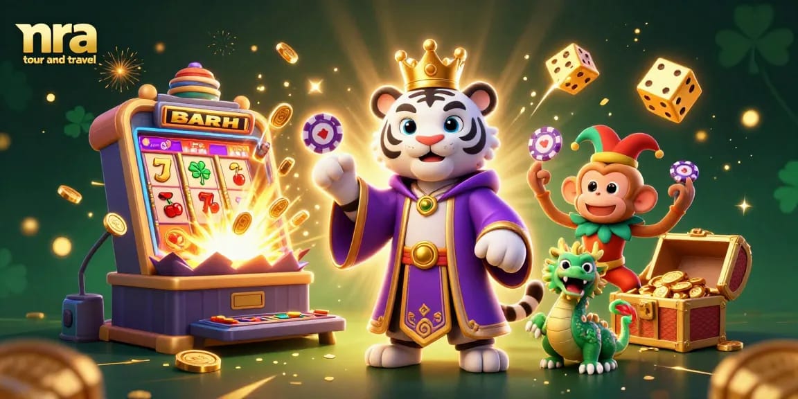 Experience winning excitement with nra tour and travel at a vibrant casino scene featuring stacked poker chips and glowing reels