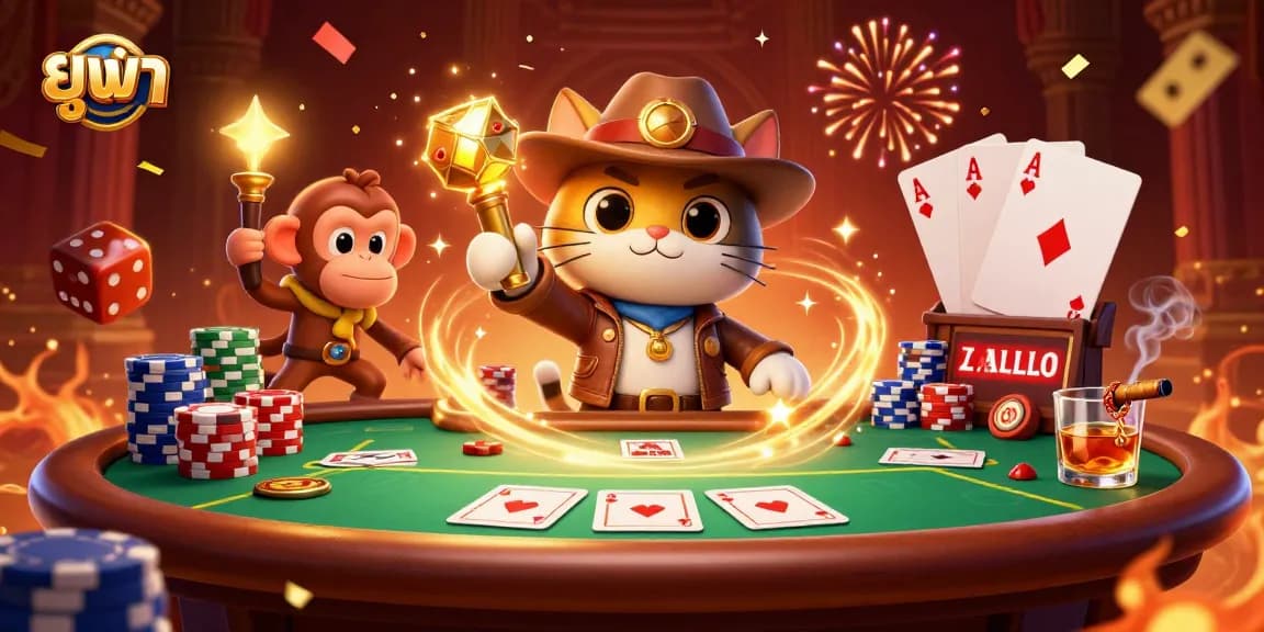 Experience the excitement of ยูฟ่า with vibrant casino scenes and lively characters.