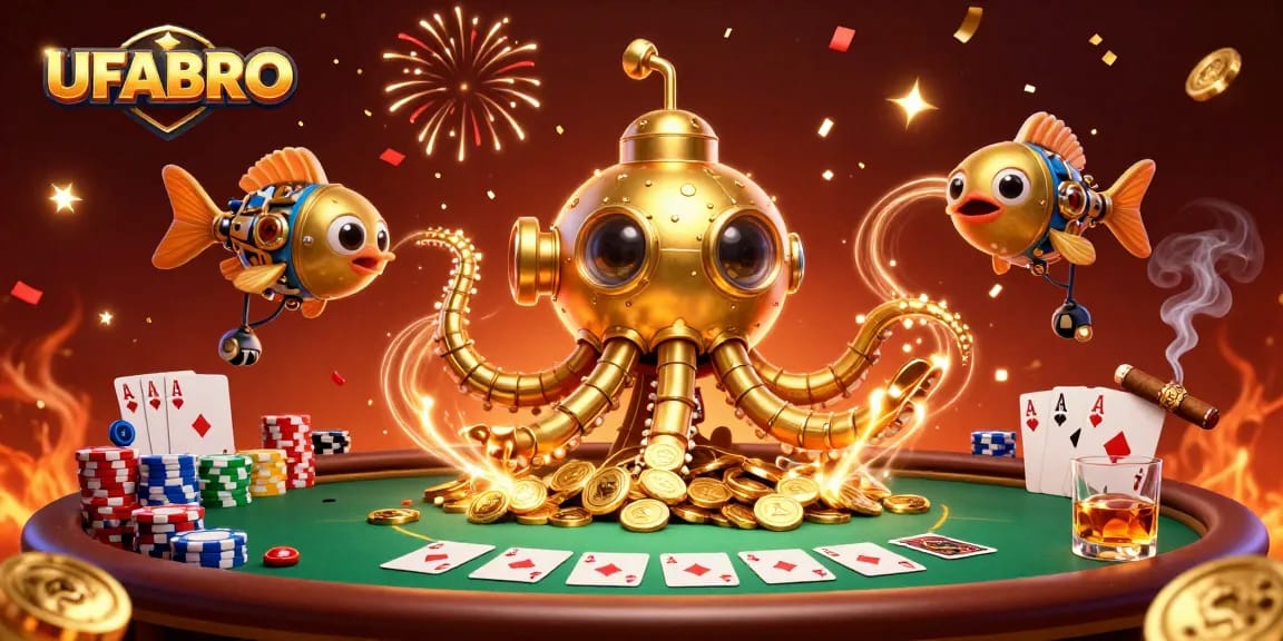Experience the thrill at UFABRO with dazzling poker action and golden treasures!
