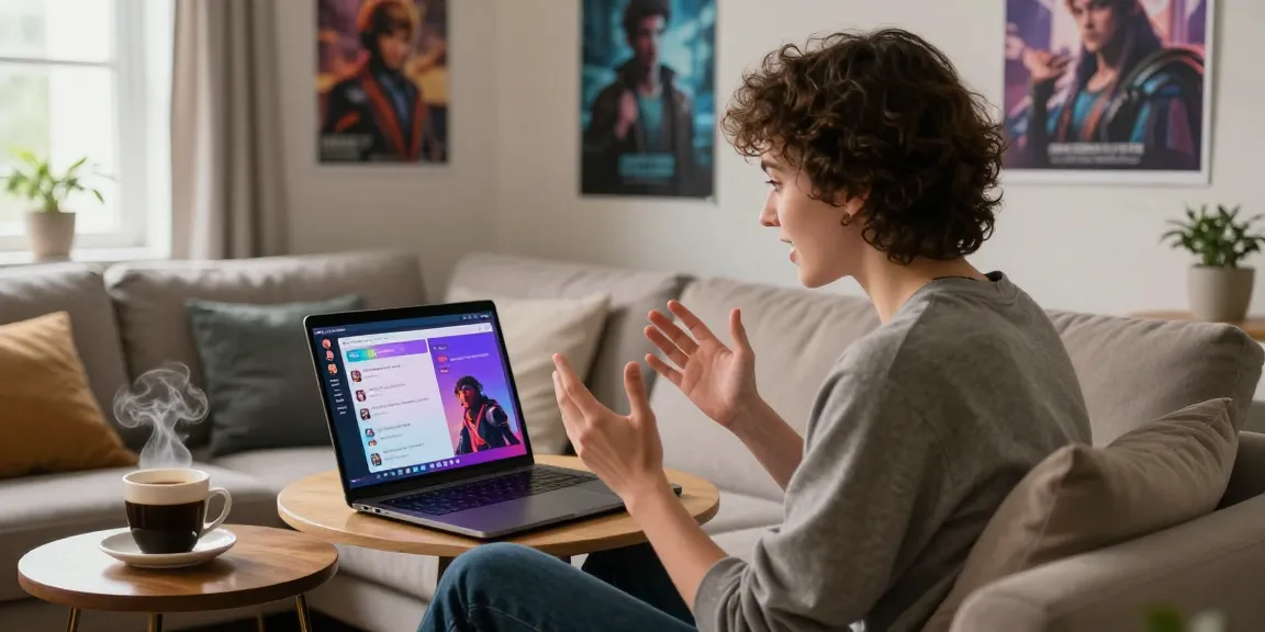 Engaging character AI NSFW chat on laptop with vibrant digital interaction.
