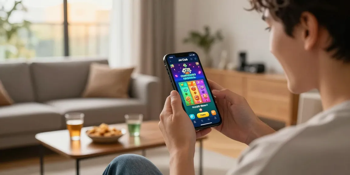 Engaging jaiclub login experience on smartphone in vibrant gaming atmosphere.