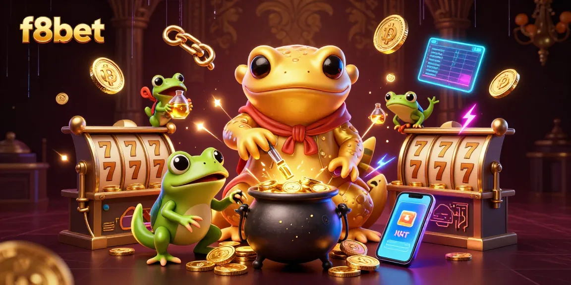 Join the thrilling action at f8bet, where players transform base metals into gold coins amidst vibrant casino elements.