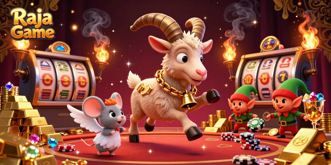Experience thrilling gameplay at Raja Game, with vibrant characters amidst dynamic casino elements.