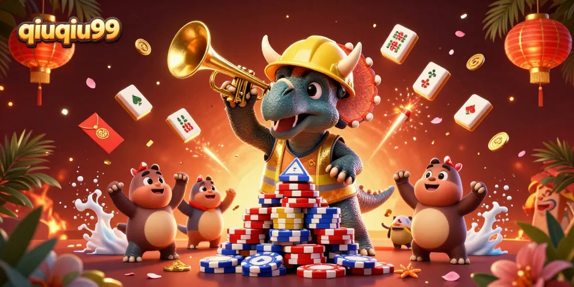 Experience thrilling poker action with qiuqiu99 featuring vibrant 3D characters and casino elements.
