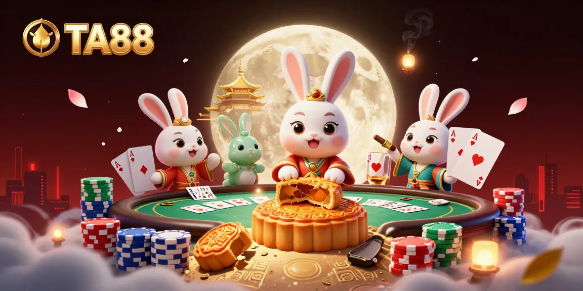 Players enjoy a captivating TA88 themed casino scene with poker chips and vibrant decorations.