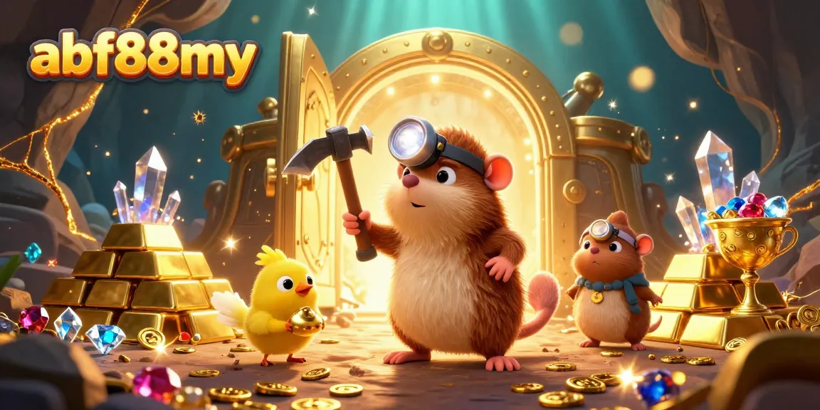 Engage with afb88my's vibrant treasure hunt scene featuring dazzling gems and casino elements.