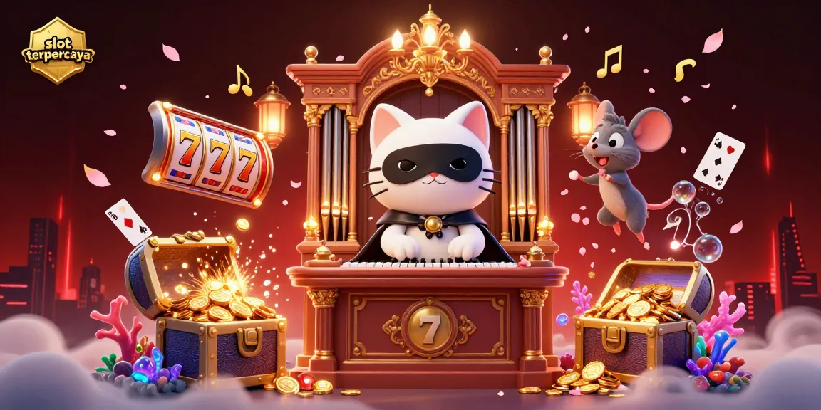 Experience the excitement of slot terpercaya with our engaging 3D casino illustration showcasing dynamic gaming elements.
