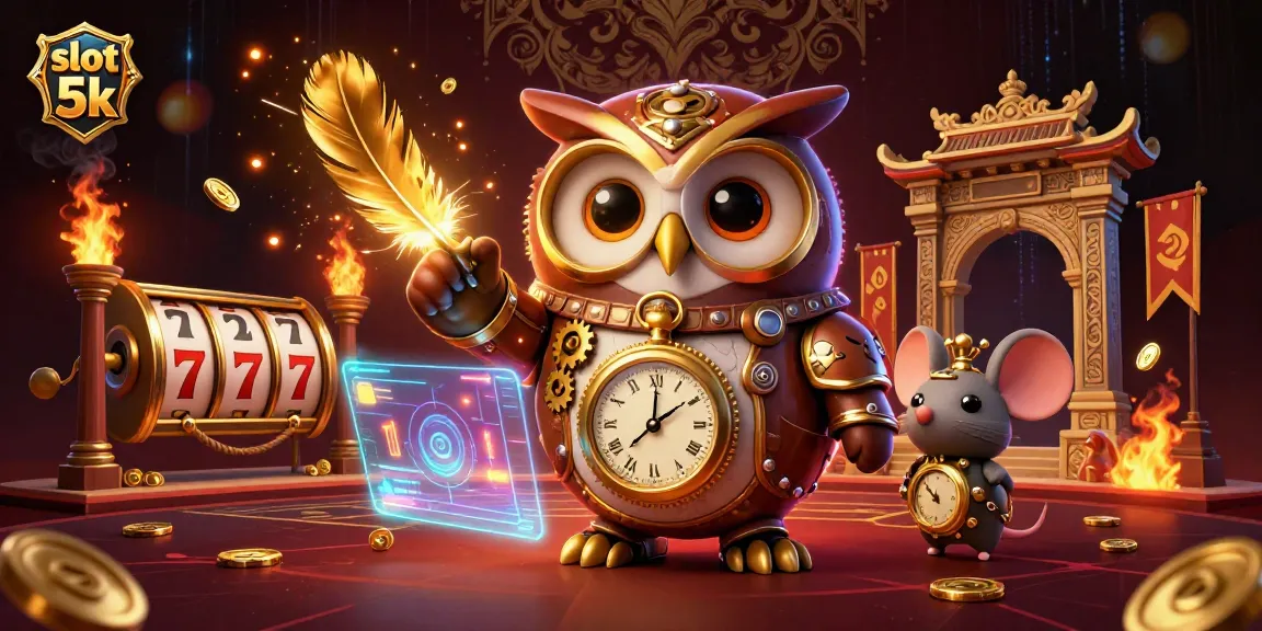 Experience thrilling slot 5k gameplay with vibrant characters, dynamic reels, and stunning casino elements.