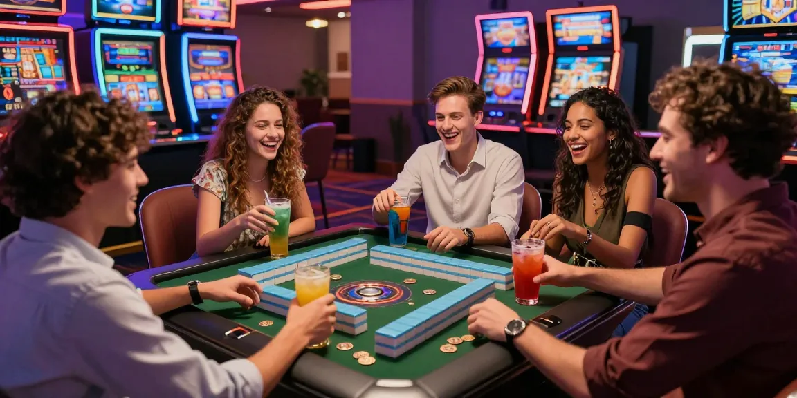 Pengalaman bermain slot mahjong di kasino modern dengan teman-teman.