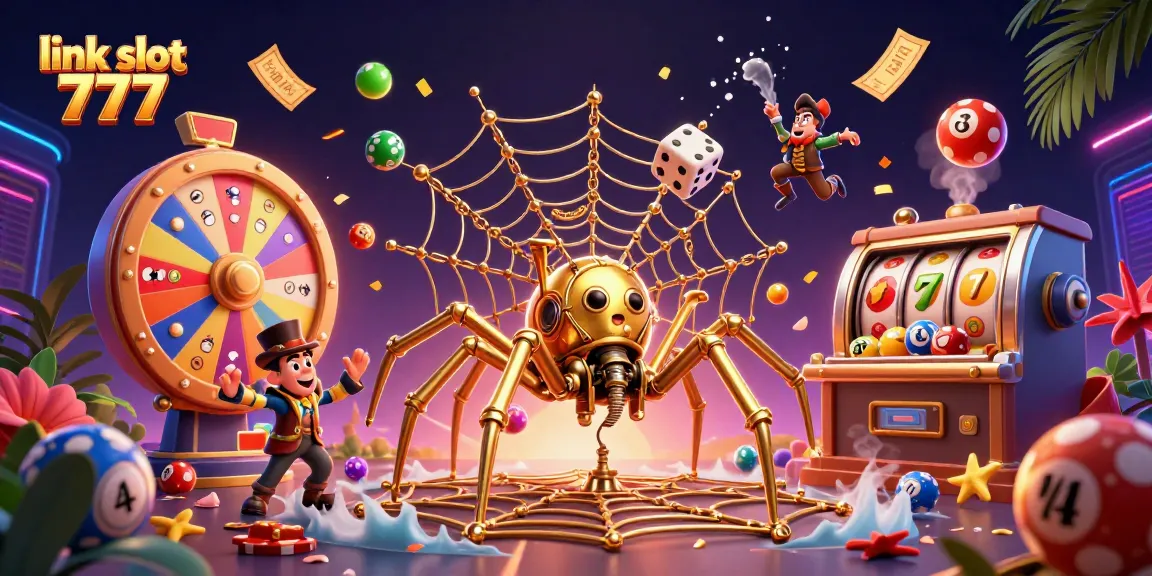 Engage with link slot 777 amidst vibrant 3D casino elements and dynamic gaming themes.