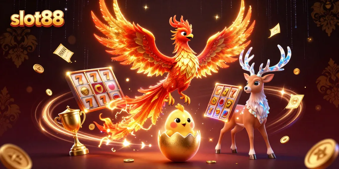 Play slot88 and discover the thrilling jackpot experience surrounded by dynamic casino elements.