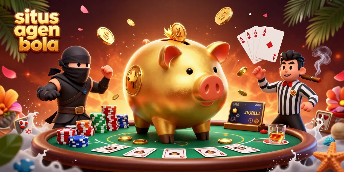 Engage with situs agen bola in an action-packed scene featuring a sumo wrestler, ninja, and samurai.