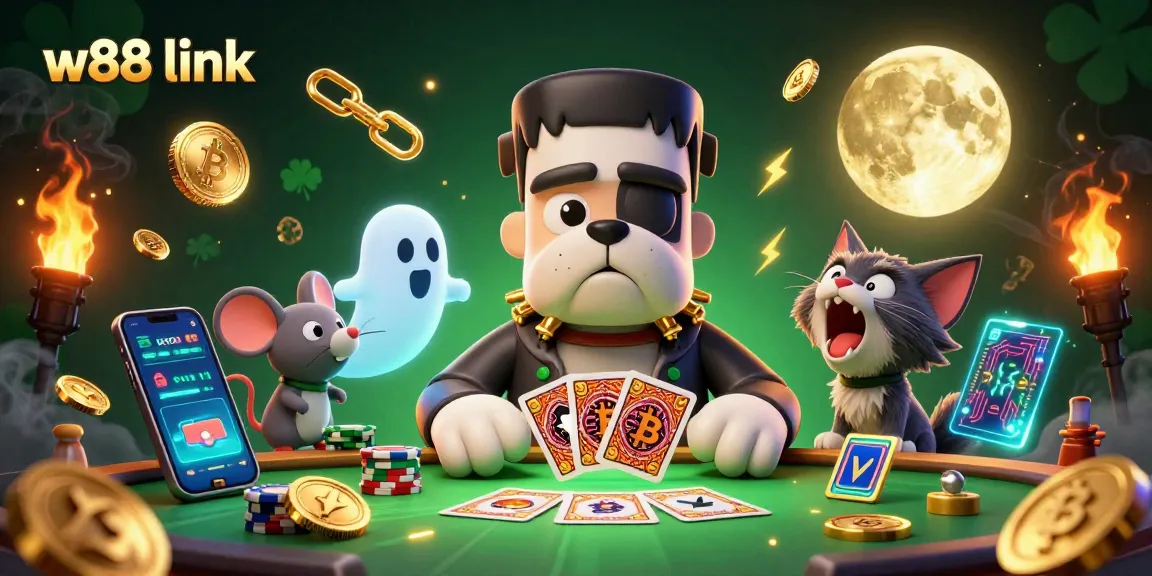 Experience thrilling gameplay with the W88 link, featuring vibrant casino elements and engaging characters.