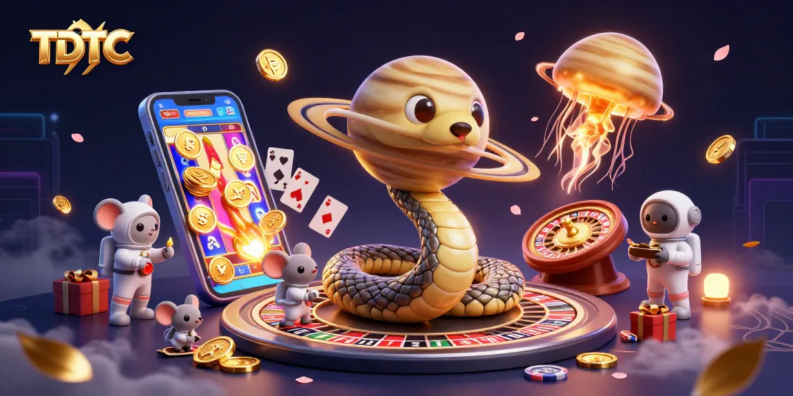 Experience thrilling moments in TDTC's vibrant casino cosmos with dynamic gaming elements.