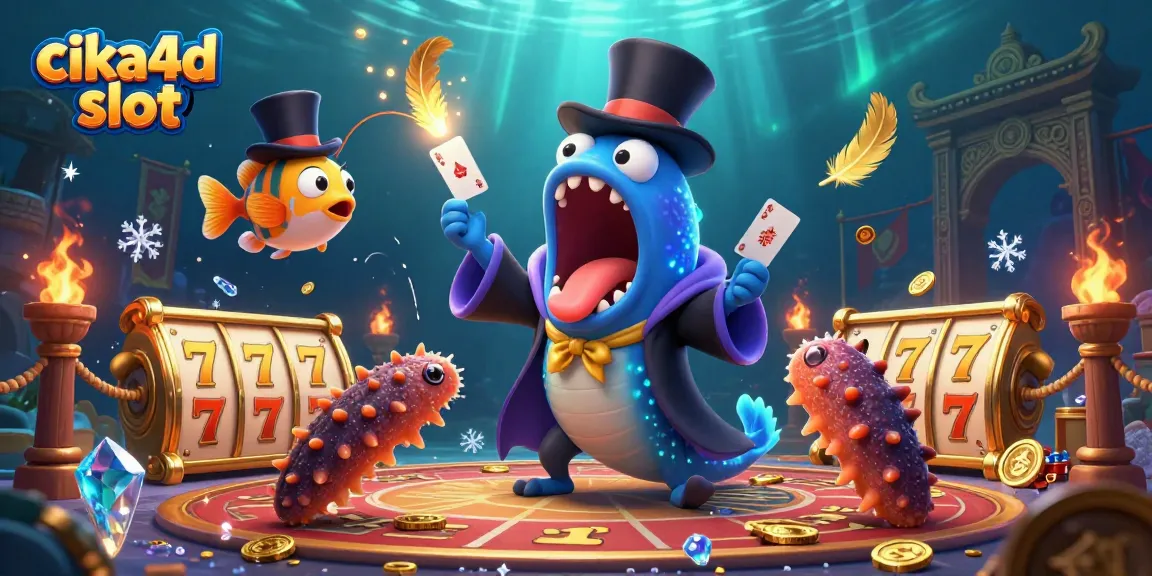 Experience the excitement of cika4d slot with a vibrant underwater magic scene featuring dynamic gaming elements.