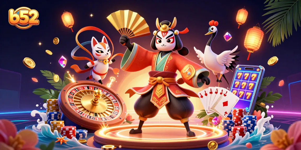 Experience thrilling gaming action at b52 with colorful slots and dynamic casino elements.