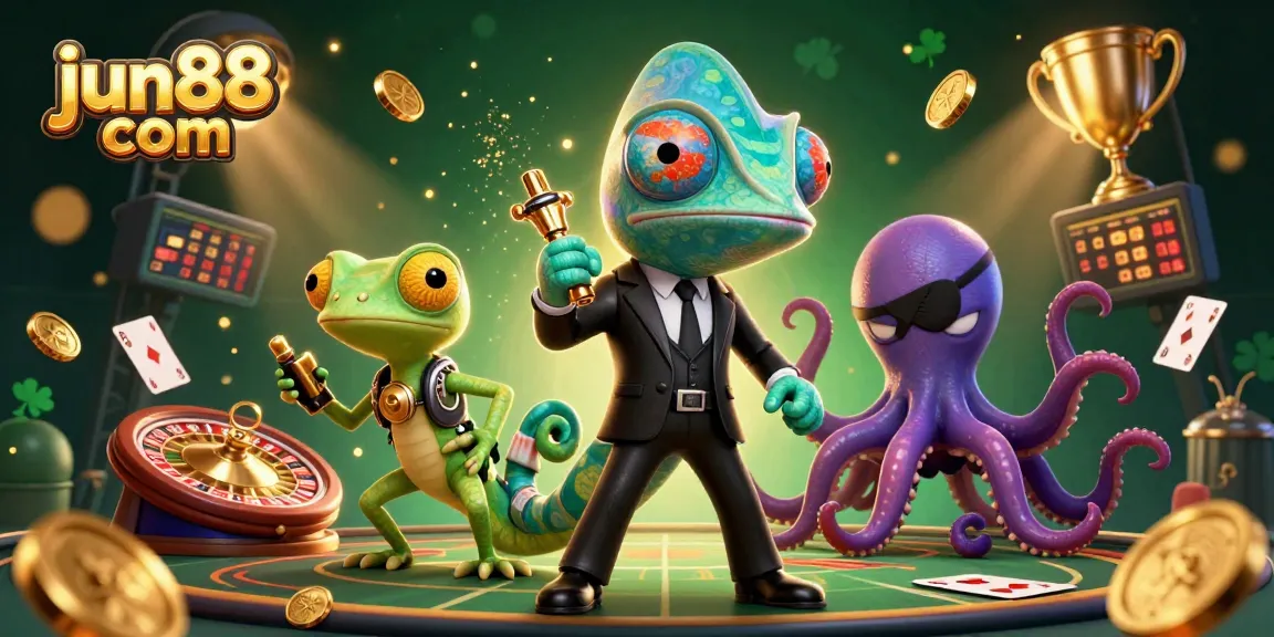 Experience thrilling gameplay with jun88 com's vibrant casino scene featuring unique characters and dynamic elements.