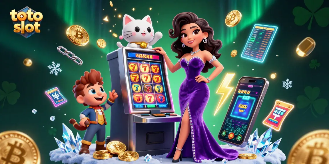 Spin the toto slot for big wins with a stunning illustrated woman and lucky cat mascot.