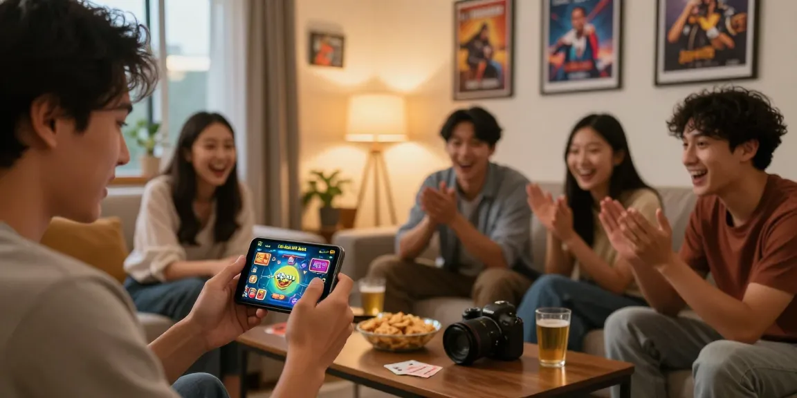 Players enjoying Teen Patti Gold app on their smartphone in an engaging social setting, highlighting the official link to real money gaming.