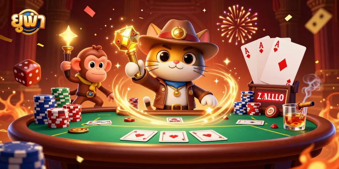 Experience the excitement of ยูฟ่า with vibrant casino scenes and lively characters.