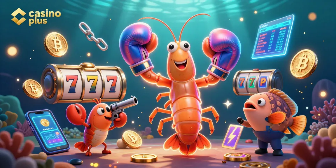 Engage in thrilling wins with Casino Plus, featuring vibrant 3D characters and gambling elements.