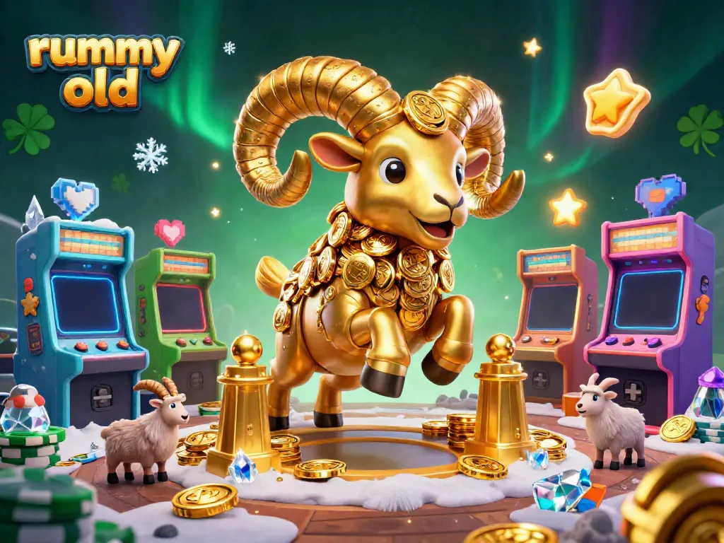 Engage with rummy old through thrilling gameplay in a vibrant and dynamic 3D casino illustration.
