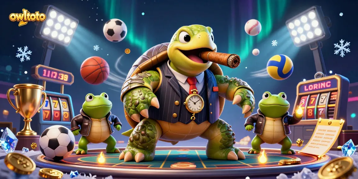 Experience owltoto's thrilling gaming energy with a captivating 3D casino illustration featuring vibrant characters.