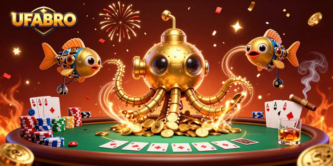 Experience the thrill at UFABRO with dazzling poker action and golden treasures!