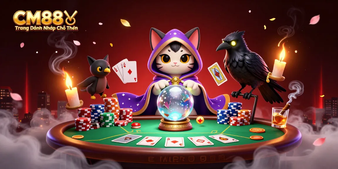 CM88 ⚽️ Trang Đăng Nhập Chính Thức celebrates vibrant casino thrills with a dynamic 3D scene.