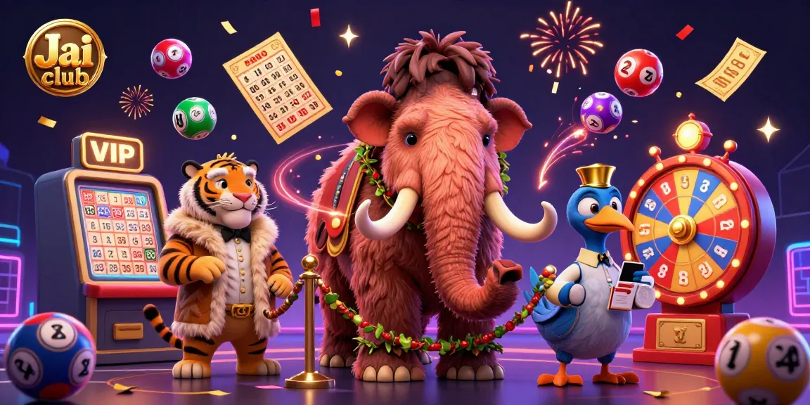 Join the excitement at Jai club with thrilling lottery games and dynamic rewards in this engaging 3D illustration.
