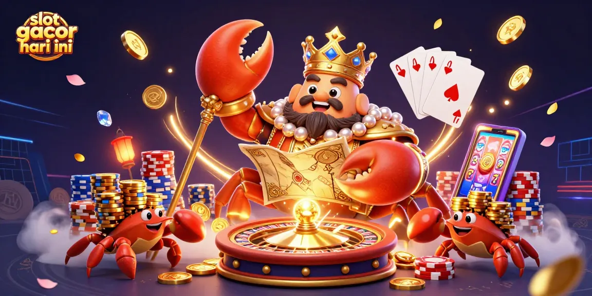 Menangkan slot gacor hari ini dengan ilustrasi promosi menarik kasino online dan karakter berbulu.