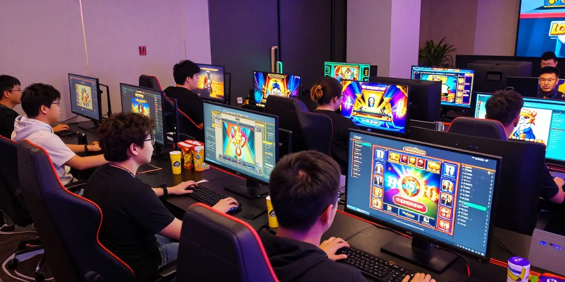 Players experiencing the excitement of loket88's Pragmatic Play slot games in a vibrant gaming environment.