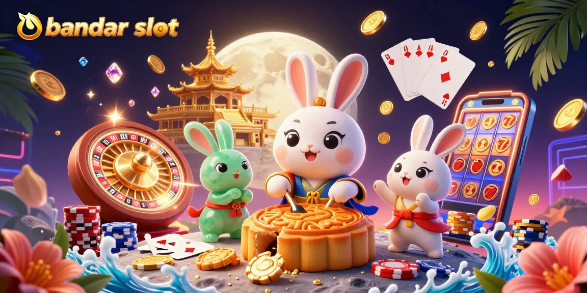 Bandar slot terkemuka menampilkan ilustrasi kartun dengan koin emas, karakter unik, dan elemen judi.